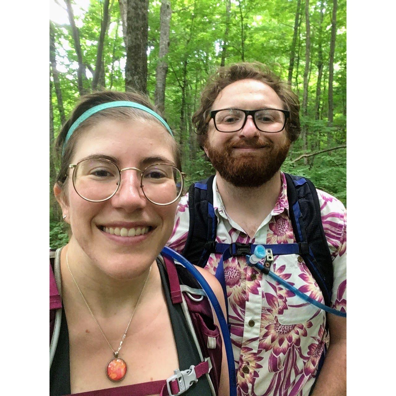 More hiking! This is an old one when we both had different glasses