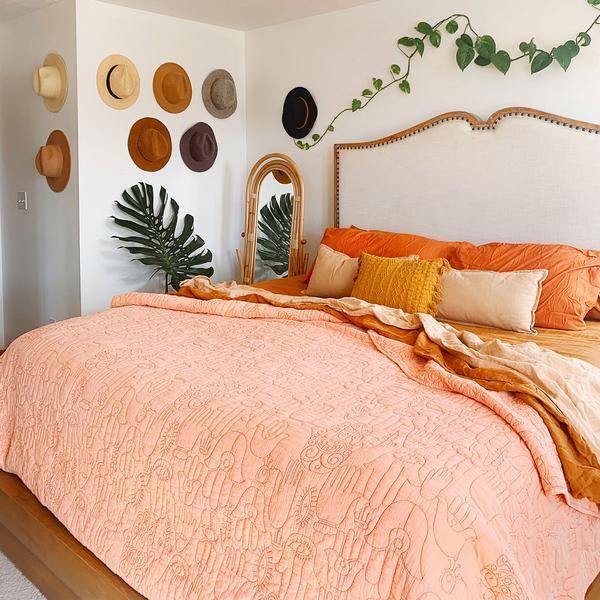 Peach Hamsa Quilt Set by Jungalow®