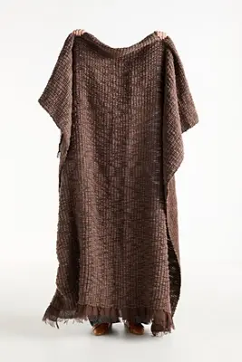 Gauze Fringe Woven Throw Blanket