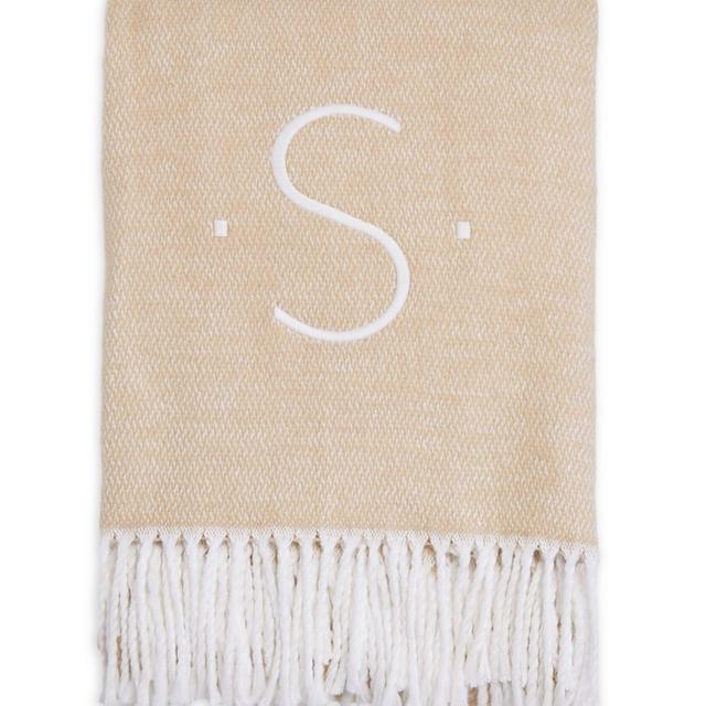 Matouk Monogrammed Pezzo Throw