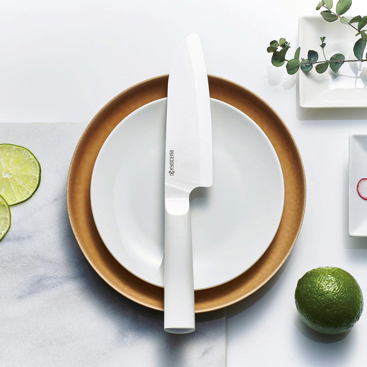 Kyocera, Innovationwhite™ Ceramic Santoku Knife | Zola