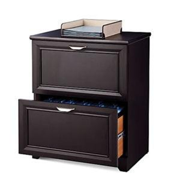 Realspace Magellan 2 Drawer File Cabinet -Espresso