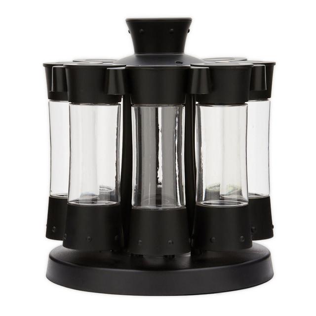 KitchenArt® Elite Auto-Measure® Professional Plastic Spice Rack in Black