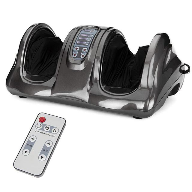 Best Choice Products Therapeutic Kneading & Rolling Shiatsu Foot Massager w/High Intensity Rollers, Remote - Gray