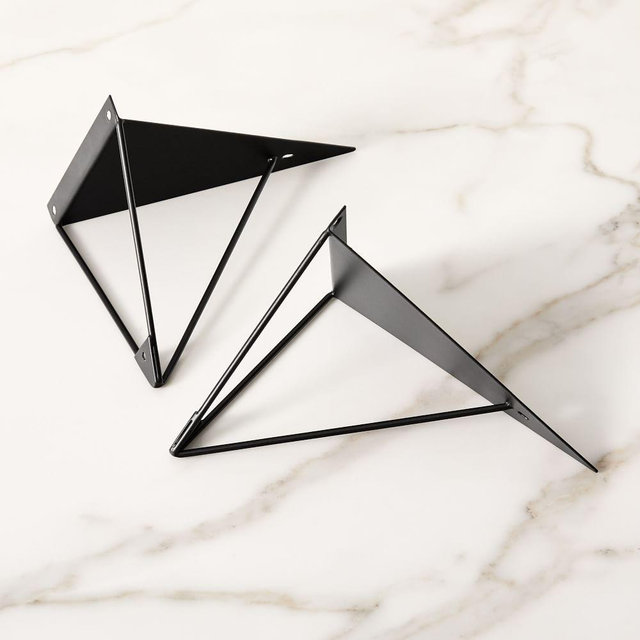 Prism Brackets, Antique Bronze, Set of 2