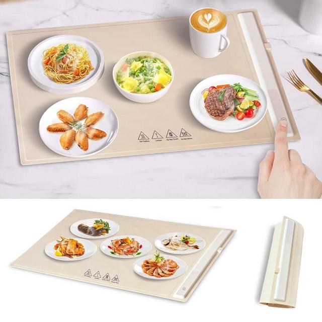 Foldable Warming Trays for Food,Portable Electric Warming Tray with Adjustable Temperature,300W Electric Warming Tray for Buffets,Restaurants, Parties, Dinners, Banquet