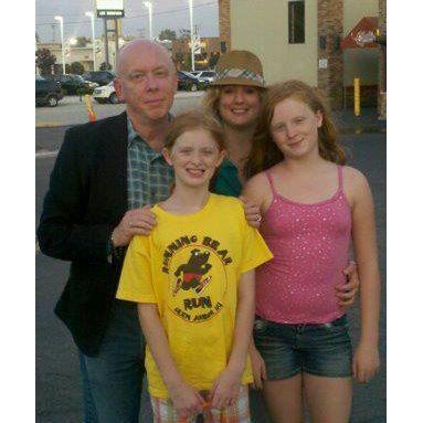 Greg meeting the girls to take them home to Maryland- August, 2011