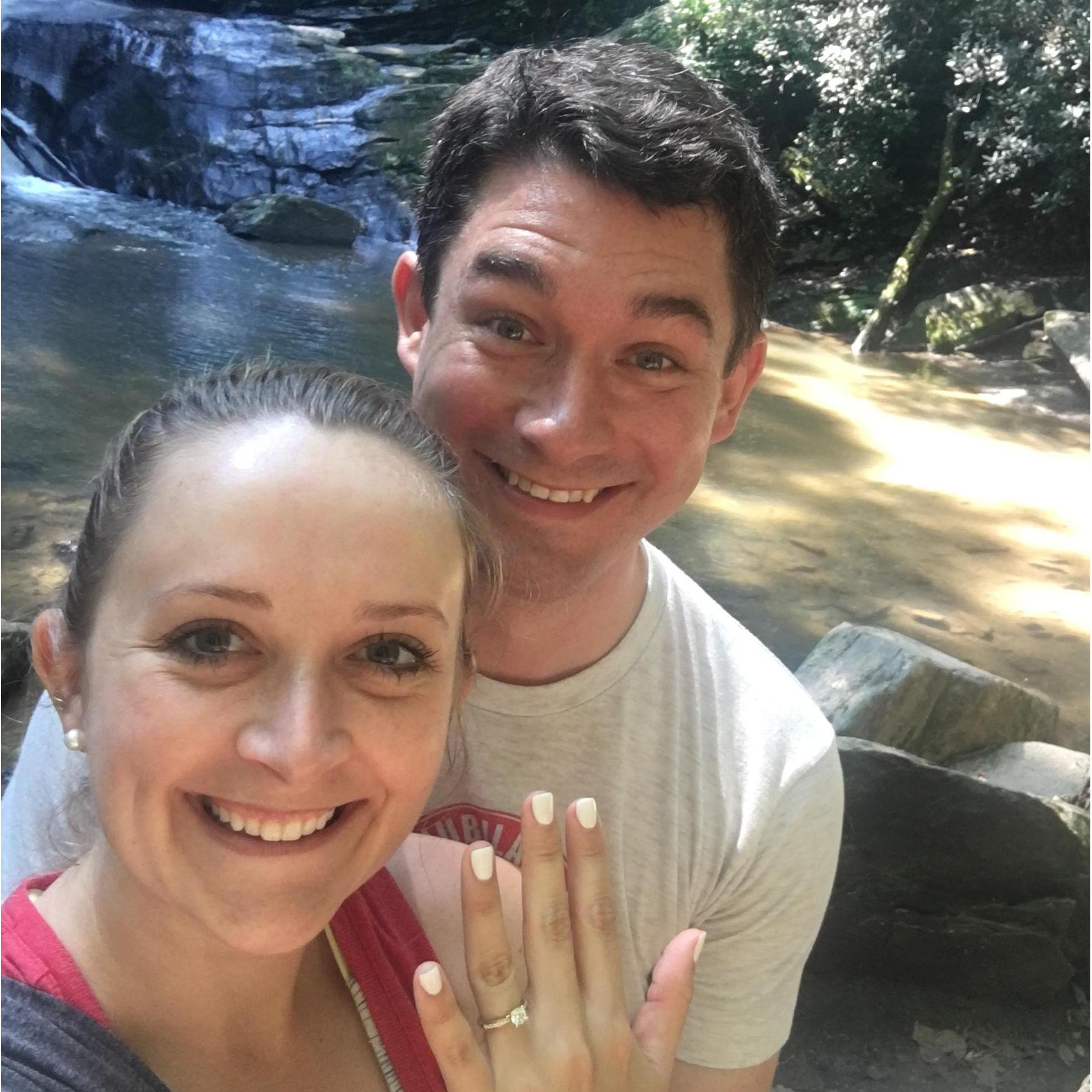 Proposal in front of Bradley Falls, 8.22.17