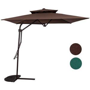 Sundale Outdoor 8.2Ft Rectangular Patio Offset Umbrella with Strong Sturdy Double Canopy Construction and Hand Push, 4 Steel Ribs