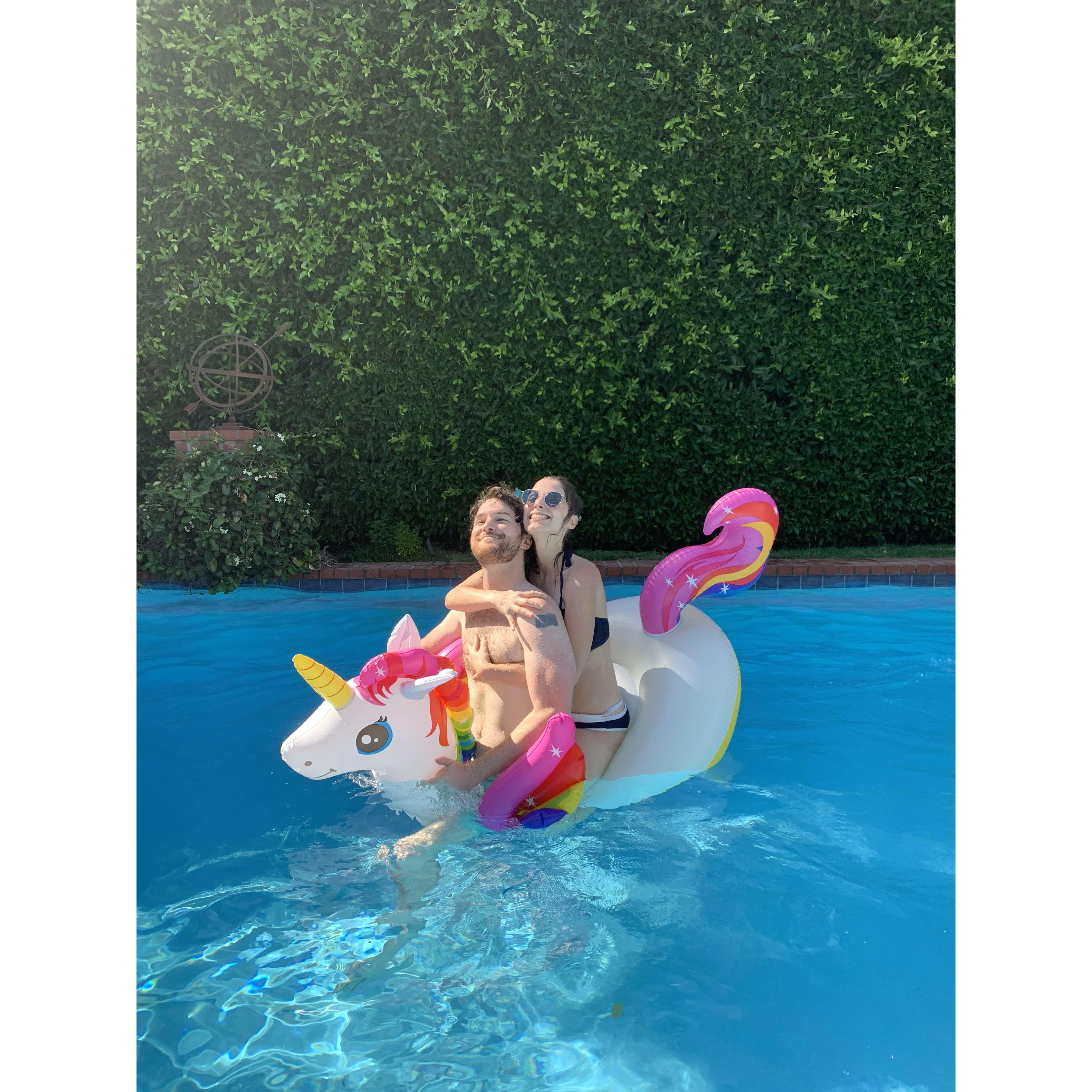 At Uncle Jeff and Aunt Barbara's Pool! 