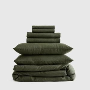 Duvet Bundle in Pine Green, Size Cali King