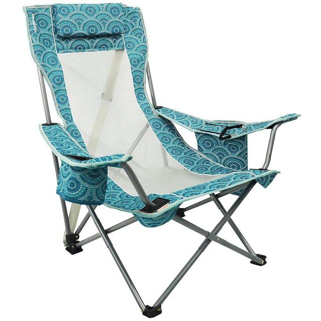 Kijaro Beach Sling Chair with Cooler Pocket - Various Fun Colors & Patterns - Perfect Beach Folding Chair and Camping Chair - Includes a Detachable Pillow