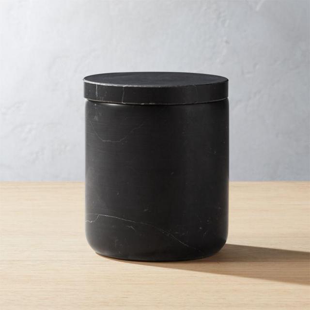 Nexus Large Black Marble Canister