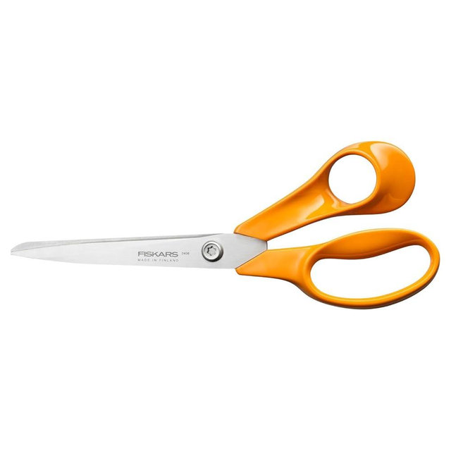 Fiskars Classic Universal Kitchen Scissors, Right-Handed, Total Length: 21 cm, Improved Torx Screw and Ergonomic Handle, Sustainable Packaging, Quality Steel/Plastic, Orange, 1075031