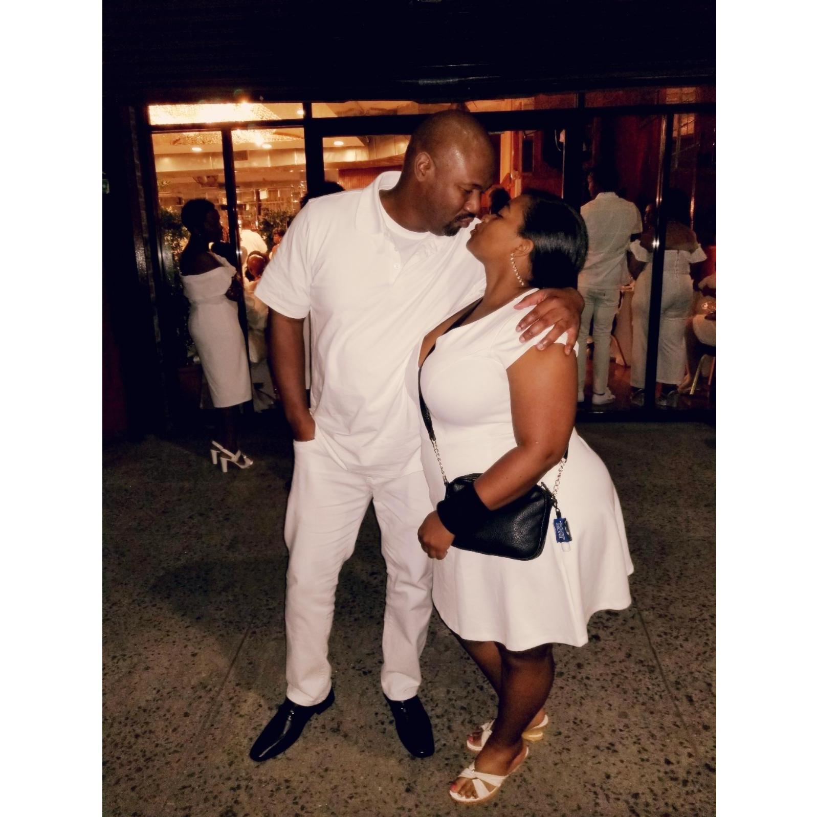 Our First Trip to Shareef's hometown NYC. We are attending our first white party for a friend's vow renewal.