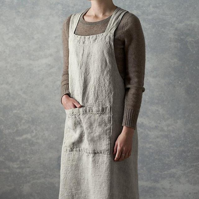 Linen Cross-Back Apron