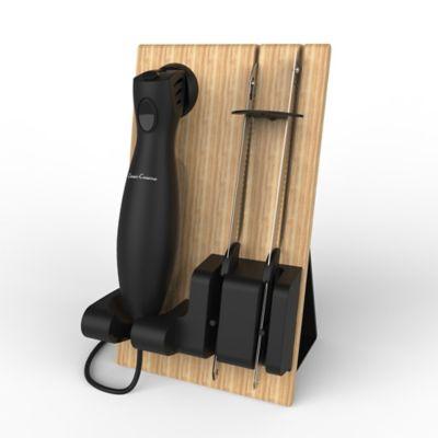Classic Cuisine Electric Stainless Steel Knife with 2 Blades in Black