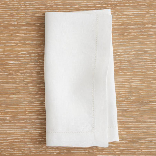 Belgian Linen Napkins, Set of 12 - White