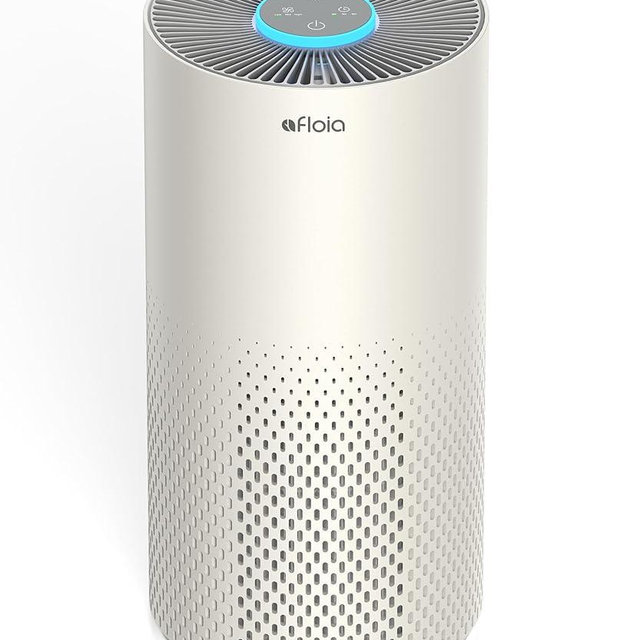 Afloia Air Purifier for Home Bedroom Large Room Up to 1076 Ft², 3-Stage Filter Air Purifiers for Bedroom, Remove Dander Pets Hair Pollen Mold Smoke, 7 Colors Light, Kilo Grey