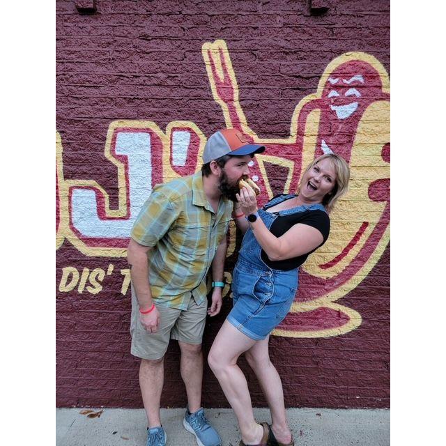 We have to thank a coupon for a free hot dog at JJs for our first date.