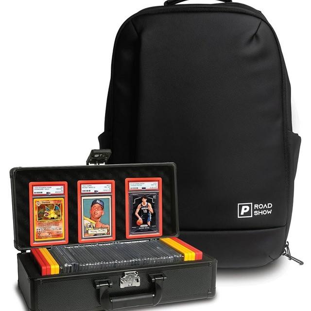 ROAD SHOW Slab Armor Psa Slab Case Backpack Slab Trading Card Storage Backpack MTG Sports Graded Card Case Graded Card Storage with Built in USB A and C Hold 53 PSA Cards Fit BGS CGC SGC Cards