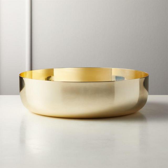 Porter Gold Low Serving Bowl