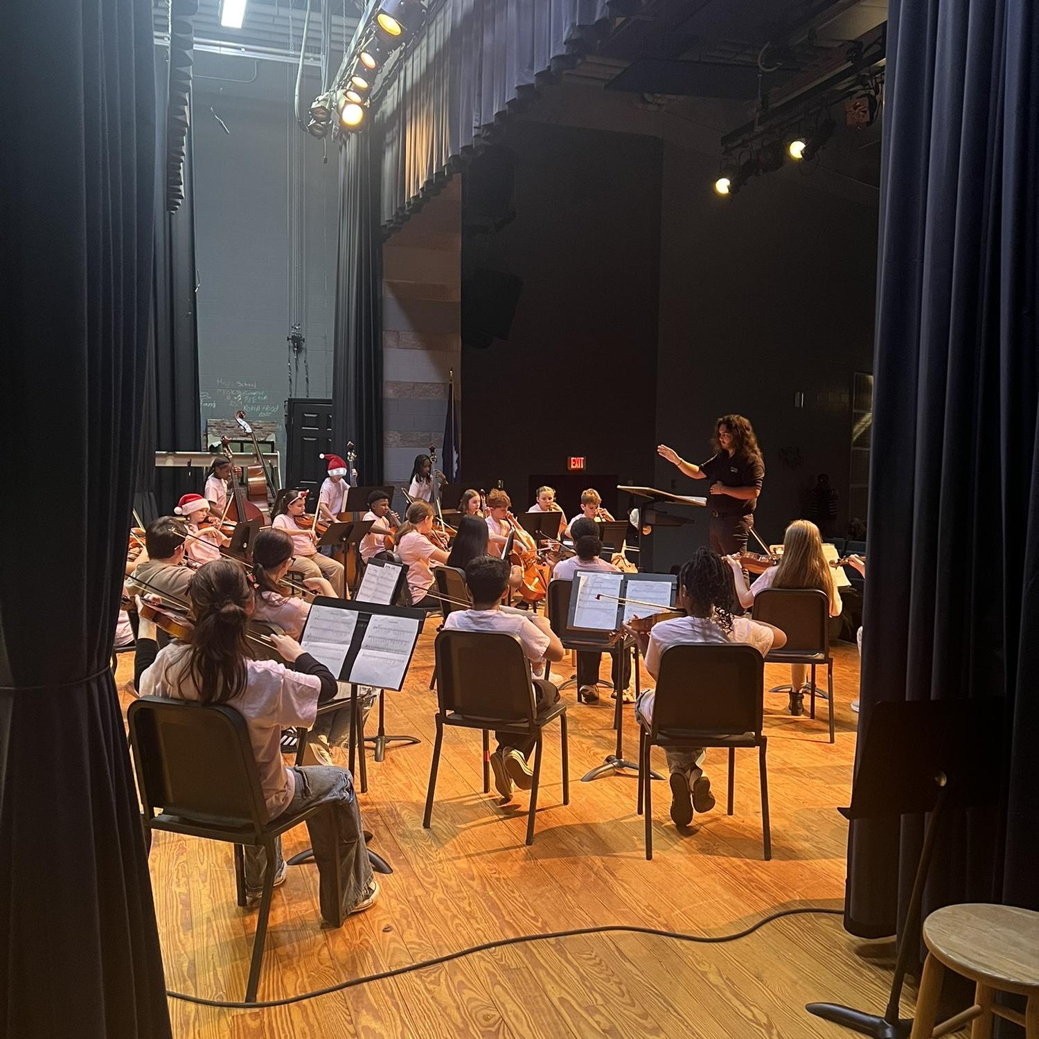 Leo teaches orchestra and piano at Dutchman Creek Middle School!