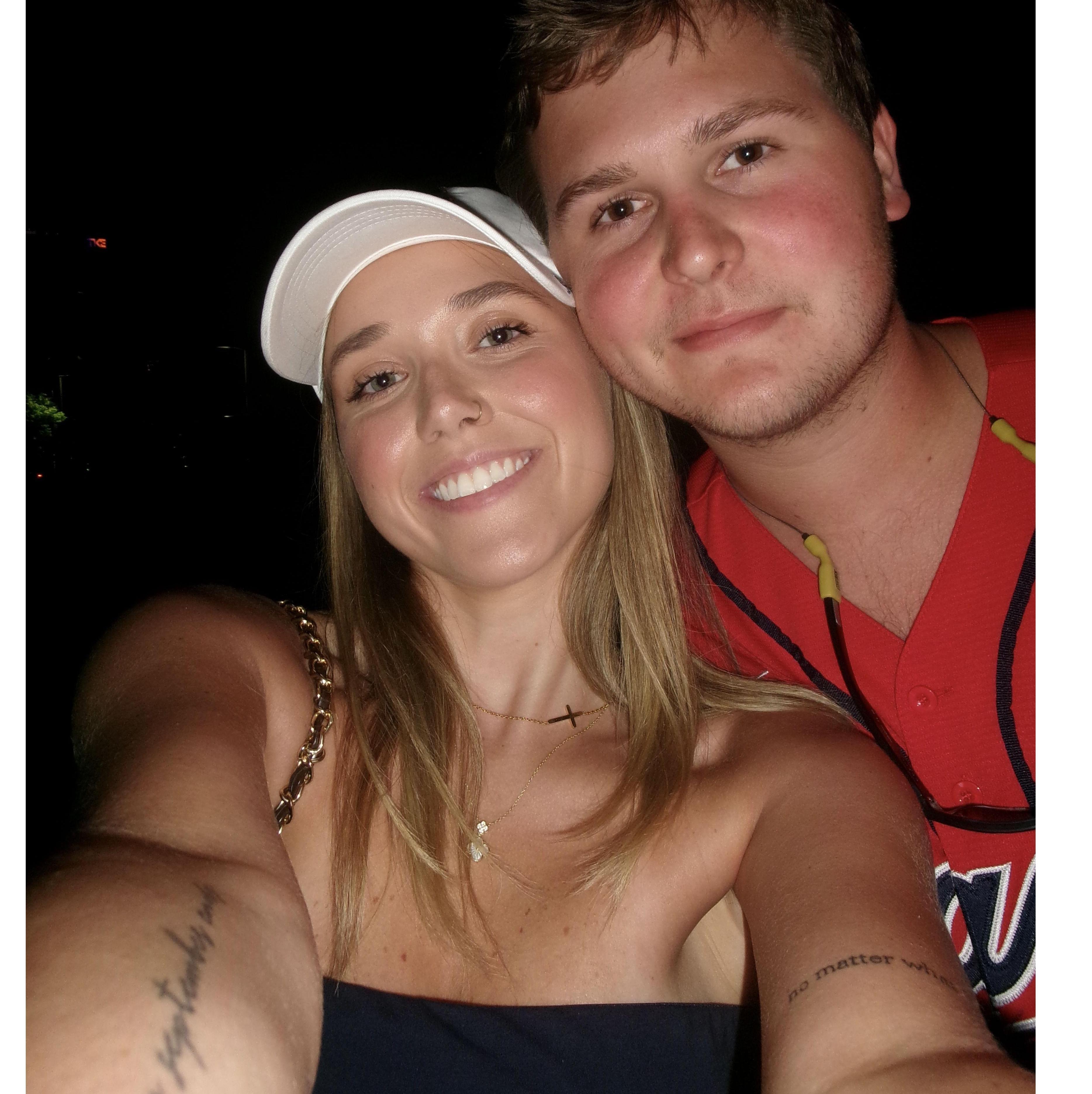 Our first Braves game! Go Braves!