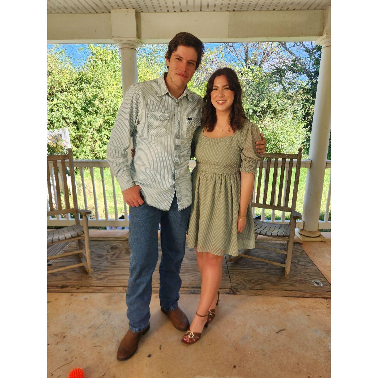 Our first time attending Sunday service together at our home church, Clifford Baptist Church.