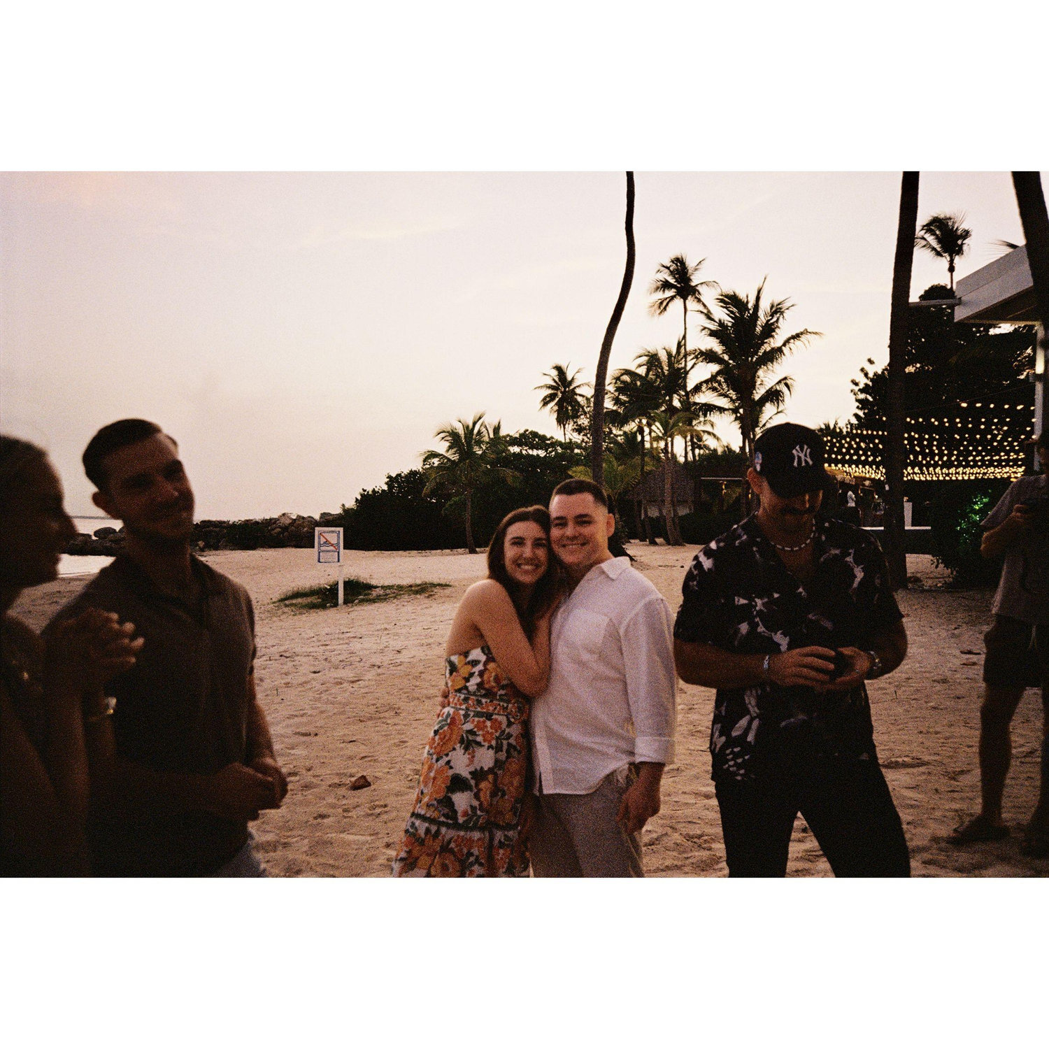 Right after she said "yes" on the beach in the Dominican Republic