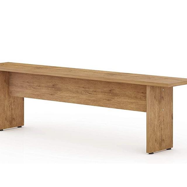 Manhattan Comfort Nomad Mid Century Modern Rustic Kitchen Dining Room Bench, 67.91", Nature