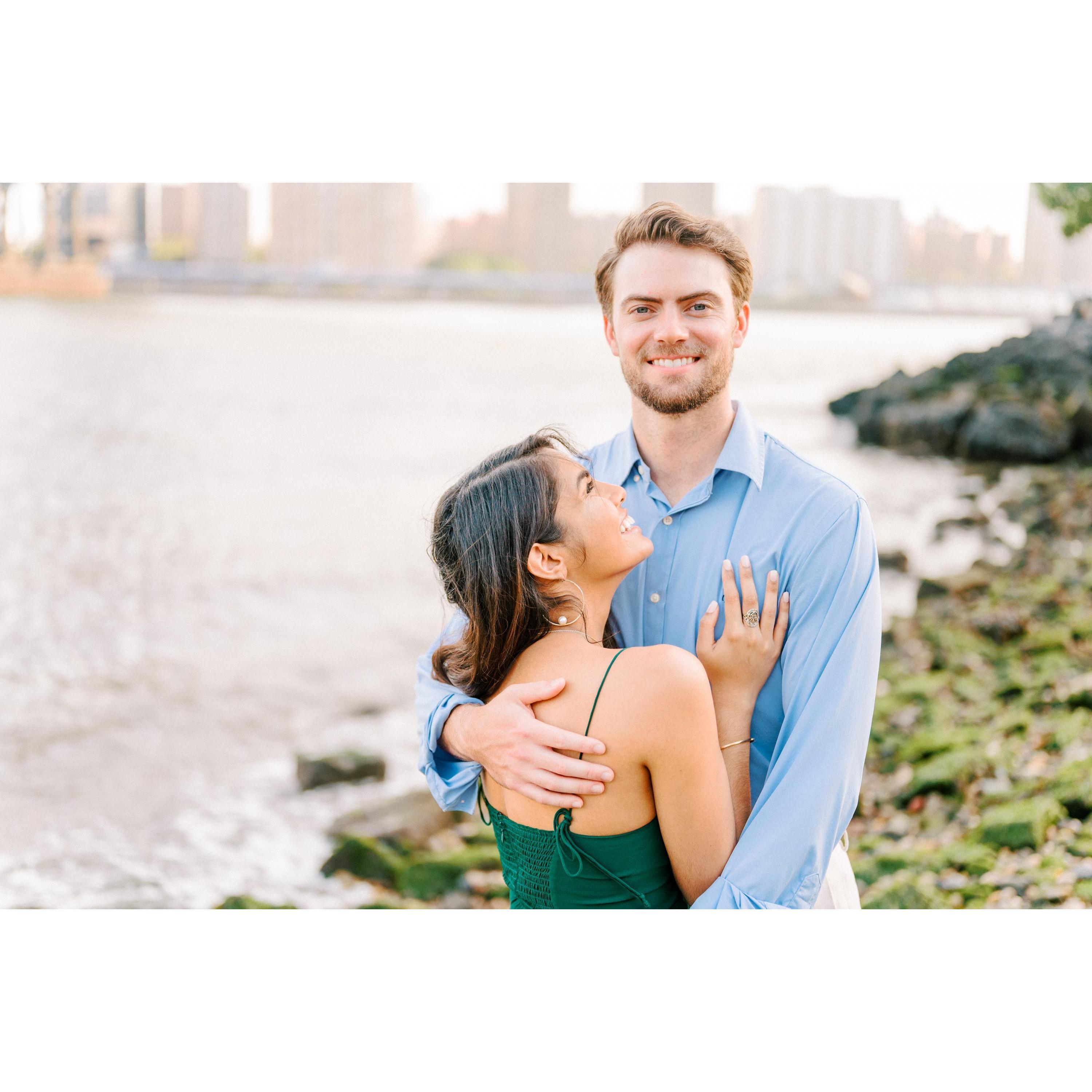 Engagement photos in Pebble Beach, Brooklyn, NY