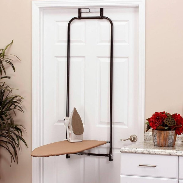 Household Essentials Door Small Board with Iron Holder | Bronze, Brown