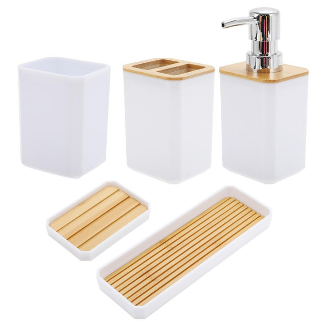 Unique Bargains Durable Soap Pump Dispenser Kit White 1 Set
