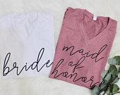Bridesmaid Shirt | Bride shirt | Mauve...