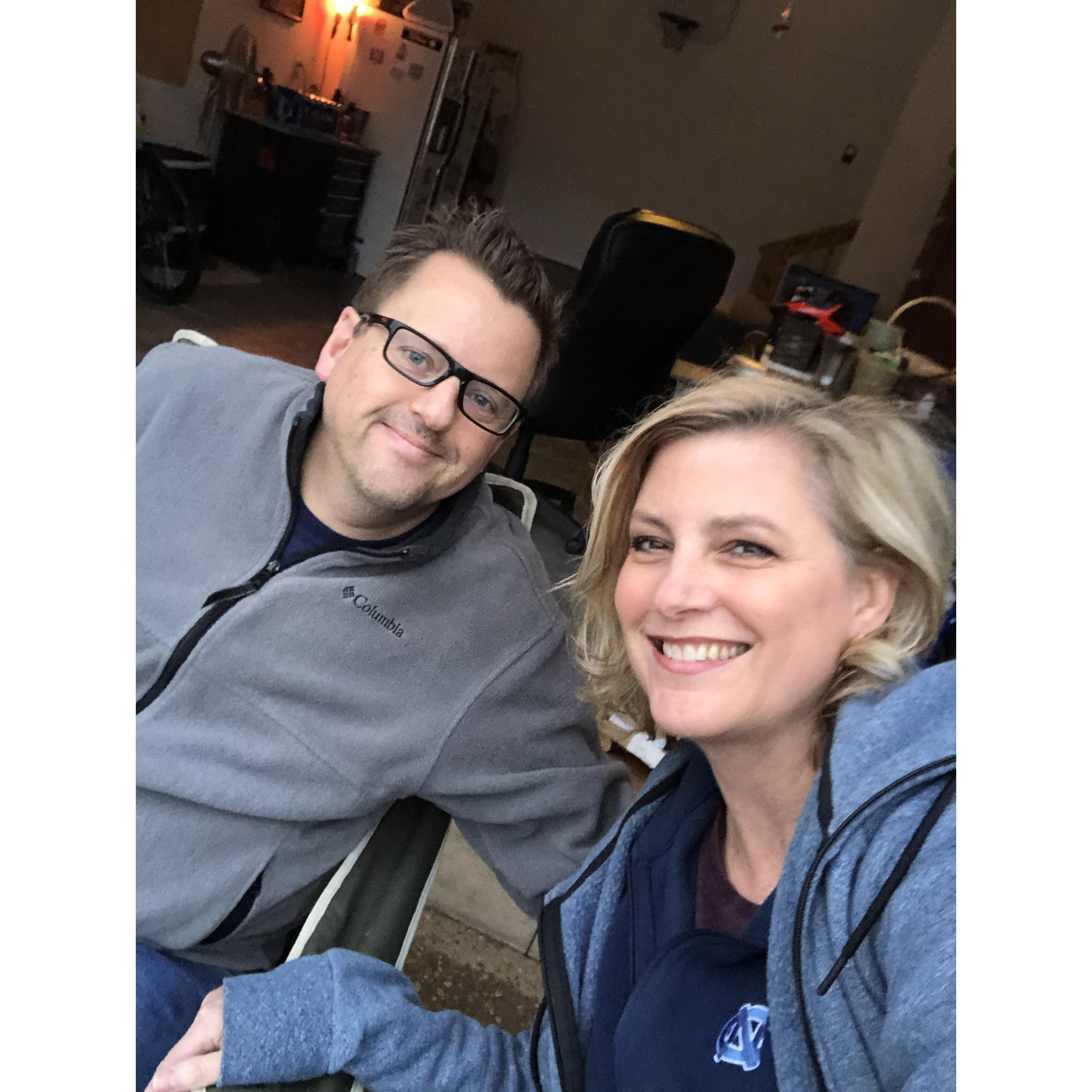 While you can't see the fire pit, we are enjoying one on this crisp day!