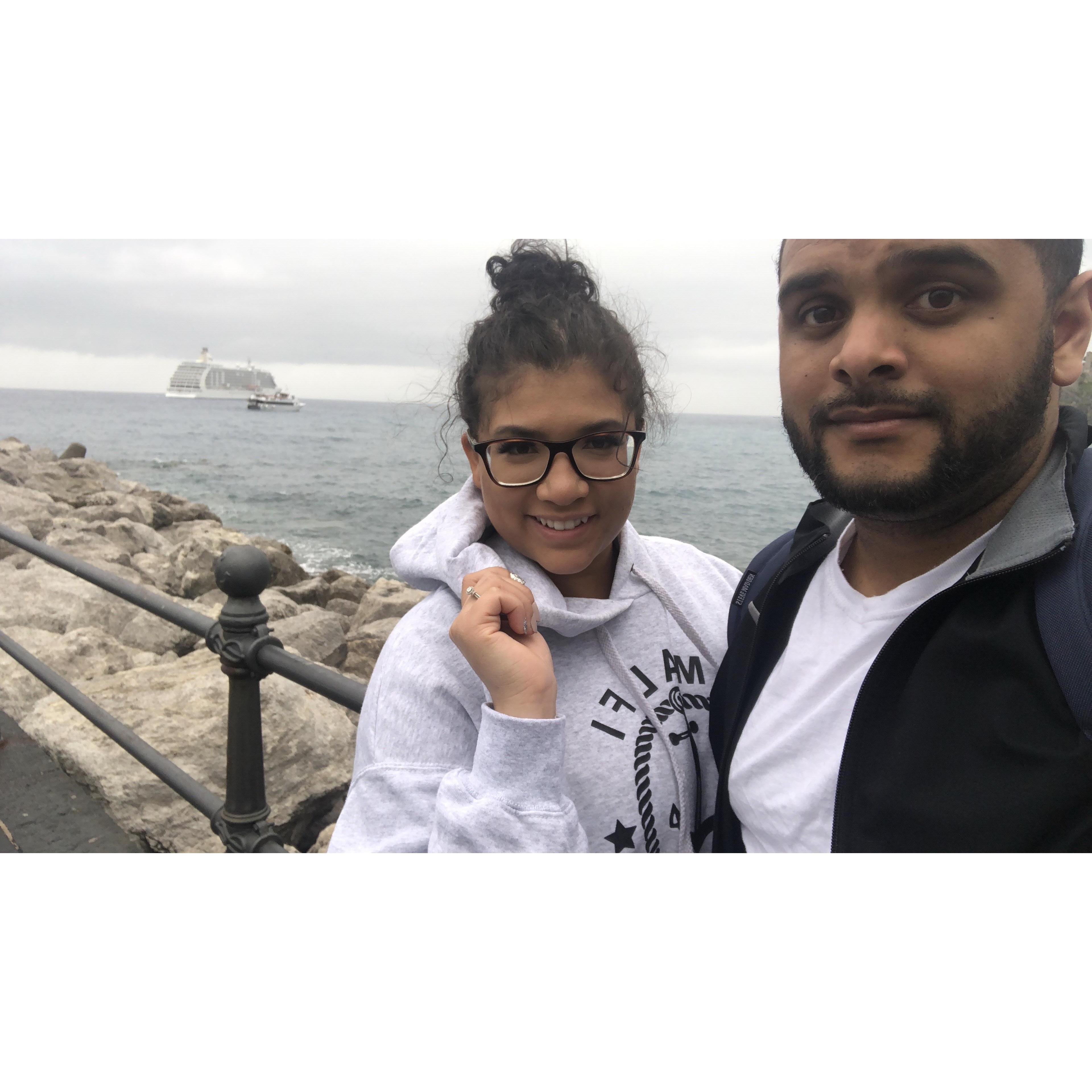 Enjoying the Almalfi Coast before it started raining!