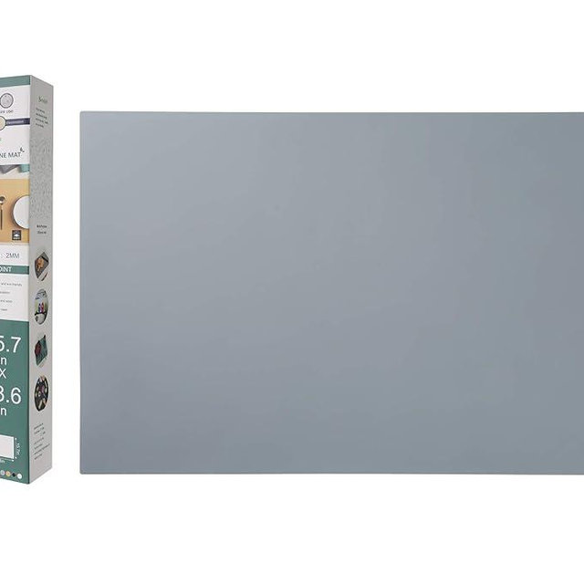 emolife Silicone Mats for Kitchen Counter, Thick 2mm, Countertop Protector, Heat Resistant Mat, Non-Slip (Dark Grey)