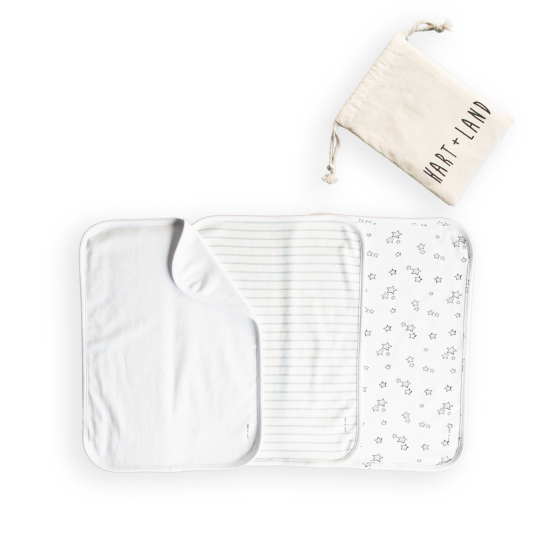 3 Pack Organic Burp Cloth- Unisex