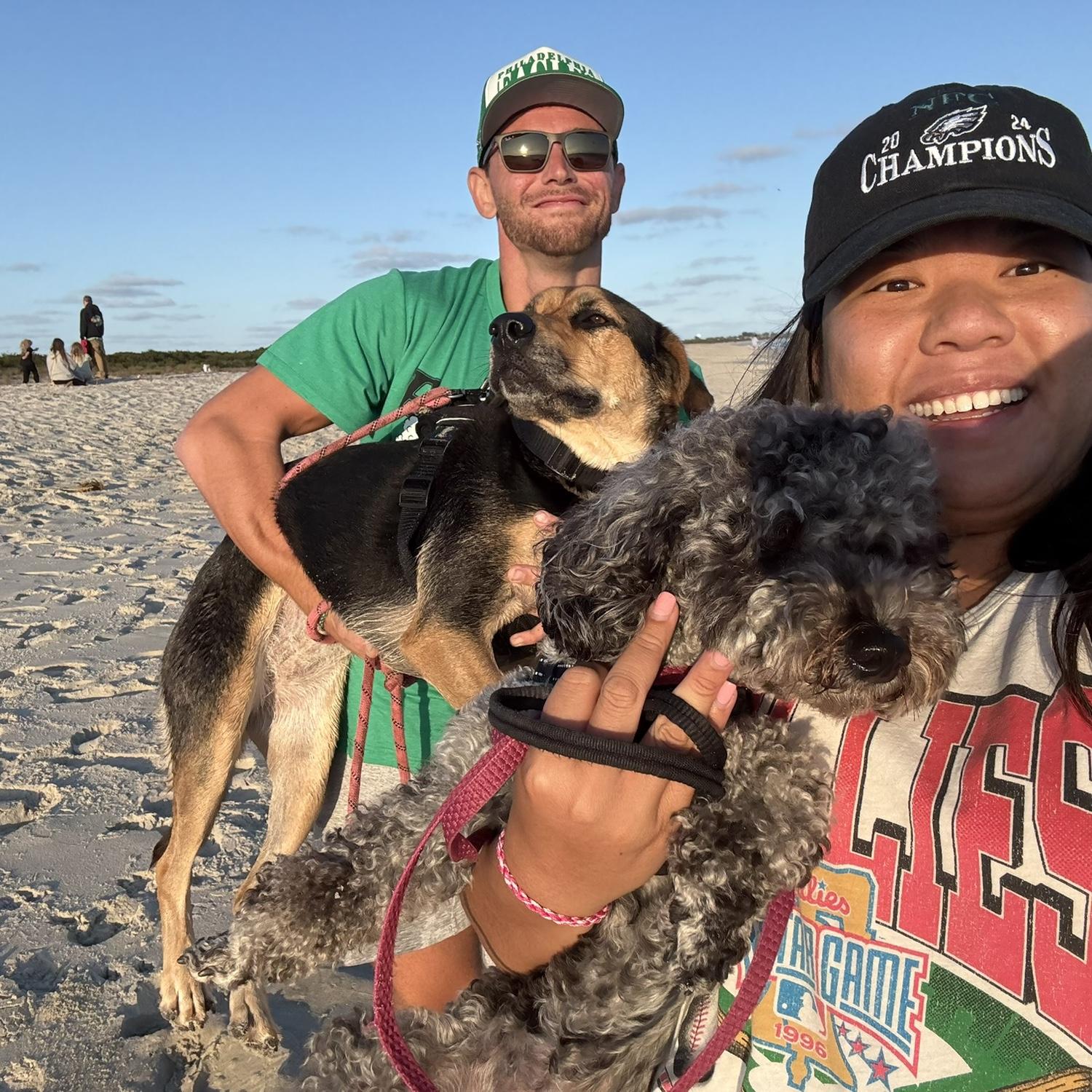 Taking the doggies out together!