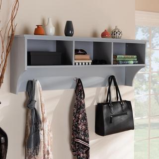 Maya Wall Mounted Coat Rack with Shelves