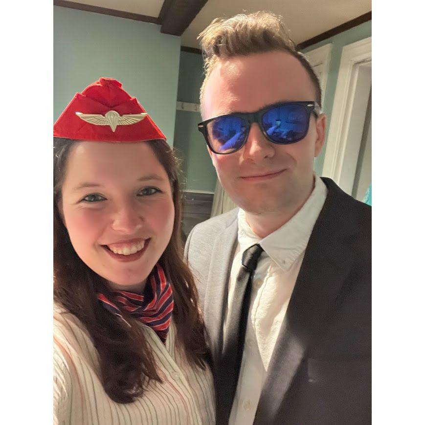 D.B. Cooper & American Airlines Flight Attendant Halloween Costumes
