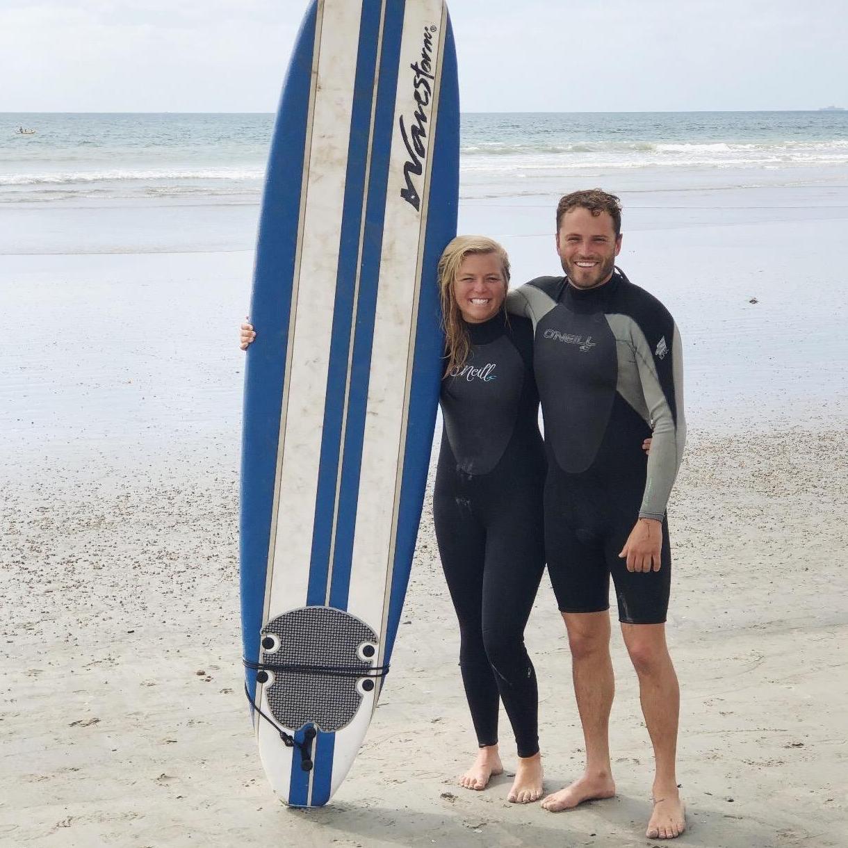 Surf lessons with Coach Buddy! 
Ocean: 1, Amanda: 0