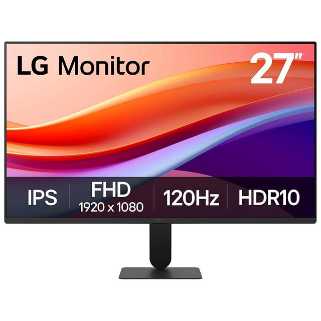 LG 27U411A-B 27-inch Full HD (1920 x 1080) IPS Computer Monitor, 120Hz, HDR10, Reader Mode, Flicker Safe, HDMI, Slim Stand Base, Black