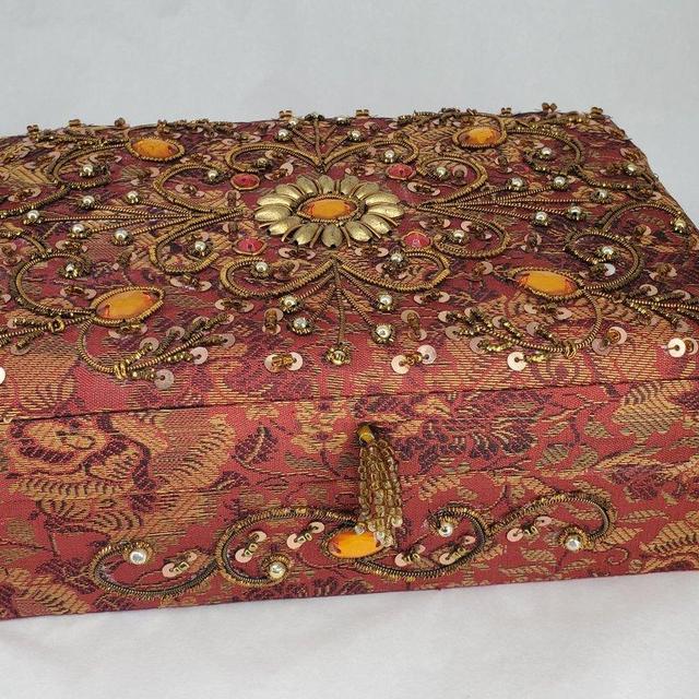 Box - Red Beaded Jewelry Box