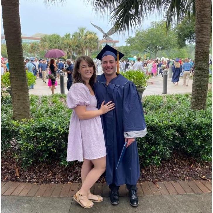 Jacob graduating from UNF in 2023.