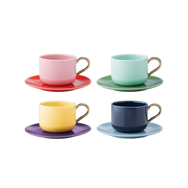 kate spade new york Make it Pop Cup Saucer 8 Piece Set, Service for 4