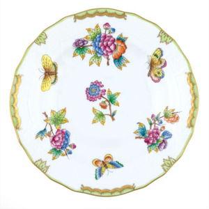 Queen Victoria Green Dessert Plate