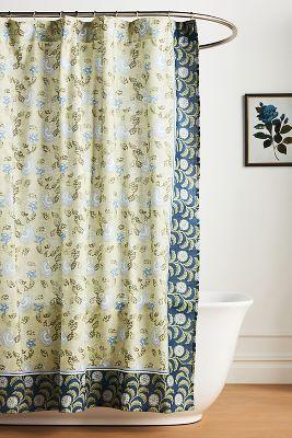 Zhana Cotton Printed Shower Curtain