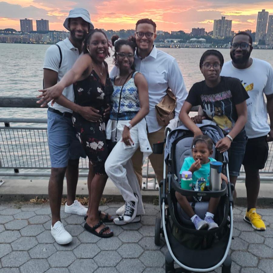 Sunset view featuring Josh & Shanice Reed, Melanie & Dana, and Tevin & Chelsea and their daughter!